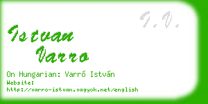 istvan varro business card